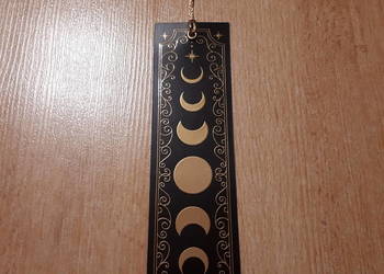 Zakładka do książki - fazy Księżyca, z chwostem