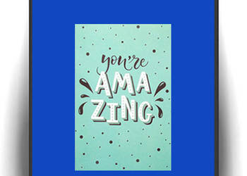 garantowo miętowy plakat A4, obrazek z napisami your amazing