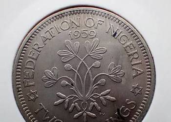 Stare monety 2 szyling 1959 Nigeria