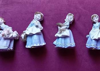 Zestaw 4 figurek - dziewczynka. Alabaster - amalgamat. Około 10 cm. Zestaw 4 figurek - dziewczynka. Alabaster - amalgamat. Około 10 cm.