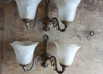 Kinkiety mosiężne z czasów PRL