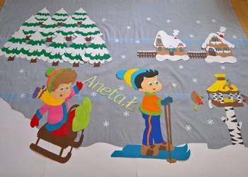 Dekoracje zimowe z brystolu