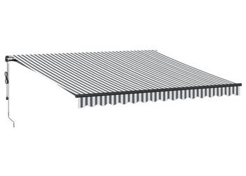 Automatyczna markiza z LED antracytowo-biała 400x350 cm WM-3215811