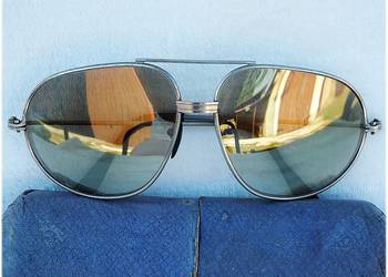 Stare Okulary przeciwsłoneczne Aviator Vintage w pokrowcu Oryginał PRL