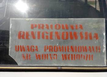 Pracownia rentgenowska szkło szyld zabytek