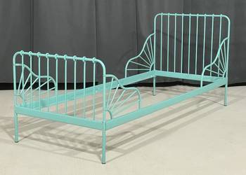 IKEA MINNEN łóżko rosnące rama łóżka, turkusowe