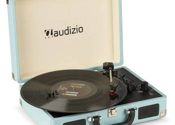 Gramofon Audizio RP114 w Walizce Głośniki AUX in Miętowy Gramofon w Walizce