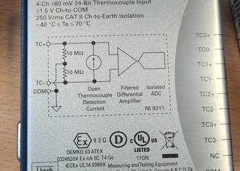 National Instruments NI 9211 – 4-Ch termopara 24-bit