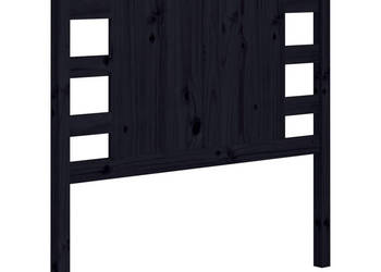 Wezgłowie łóżka czarne 81x4x100 cm lite drewno sosnowe WM-818749