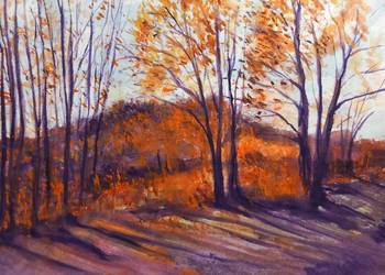 Jesień - gwasze na papierze formatu 21x29,5cm Jesień - gwasze na papierze formatu 21x29,5cm