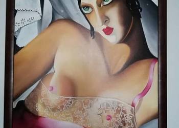 Kopia obrazu Tamary Łempickiej"Rózowa koszula"