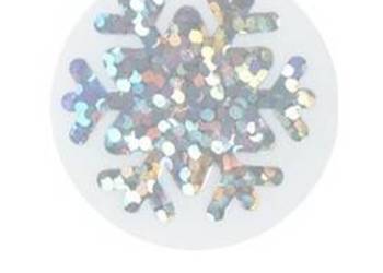 Dekoracyjne naklejki świąteczne srebrne śnieżynki okrągłe 50 szt. transpar…