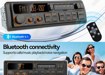 Radio samochodowe retro 1din bluetooth, usb , aux