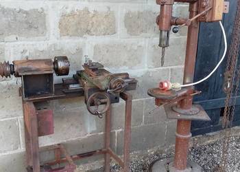 Tokarka do metalu plus wiertarka kolumnowa, sprzedam