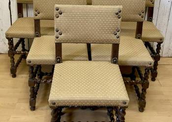 Zestaw 6 krzeseł renesansowych Francja antyk