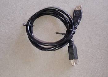 kabel przewód przedłużacz USB A długość 1m czarny nowy