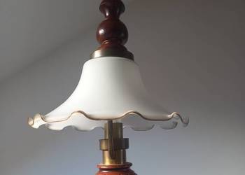 Żyrandol drewniany holenderski Szklany klosz Lampa wisząca (445)