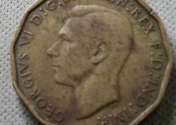 WIELKA BRYTANIA-THREE 1943 r PENCE-