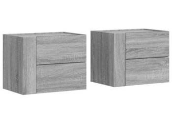 Wiszące szafki nocne 2 szt. szary dąb sonoma 45x30x35 cm WM-848336
