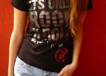 koszulka tshirt h&m 134 140 cm 8lat Rolling Stone usta język