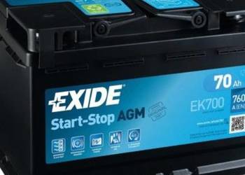Akumulator 70Ah 760A EXIDE AGM START&STOP EK700