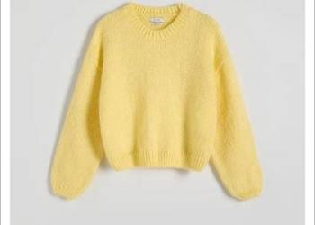 Sweter Żółty Moherowy Rich & Royal rozm S Wełna , Moher NOWY