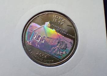 Stare monety 1/4 dolar 2004 Iowa USA hologram
