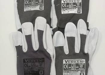 VERKEN Rękawice ochronne skórzane Grey Armour Velcro r. 8-9-10-11