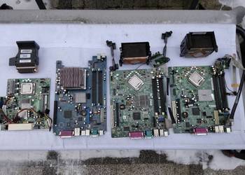 Procesory, płyty główne, chłodzenie x 4