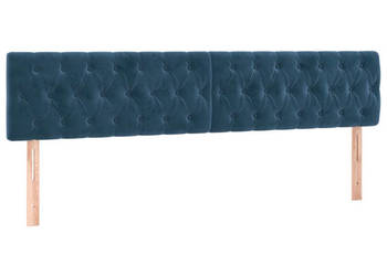 Zagłówek do łóżka z LED ciemnoniebieski 180x7x78/88cm aksamit WM-3122012