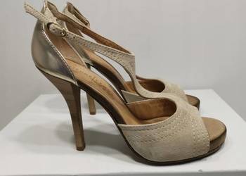 39 VERO CUOIO Latitude Femme sandałki na szpilce 11cm na stopę 24 cm beżowe