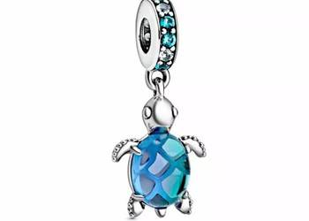 Pandora Charms Moments zawieszka żółwik żółw morski Murano