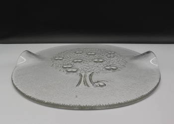 Szklana taca / patera KOSTA BODA – Projekt: Ann Wärff – Lata 70.