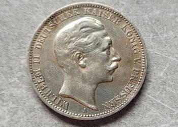 J19) NIEMCY CESARSTWO srebro - 3 Marki - 1910 r. A