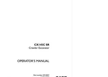 CASE CX145C SR instrukcja dtr, katalog części PL