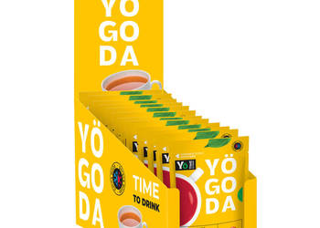 Herbata owocowa Yogoda Żurawina bez cukru Box 14 saszetek, napój Herbata owocowa Yogoda Żurawina bez cukru Box 14 saszetek, napój