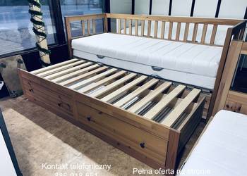 NOWE IKEA HEMNES Lite drzewo Łóżko Leżanka z 2 szufladami, 2 materace Trans