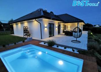 NOWOŚĆ poliestrowy basen ogrodowy MALEDIVES 8x3x1.35m z izolacją