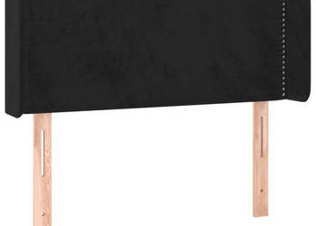 Zagłówek do łóżka z LED czarny 83x16x78/88 cm aksamit WM-3123128