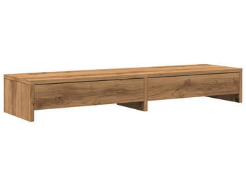 Podstawka pod monitor z szufladami dąb artisian 100x27x15 cm WM-854678
