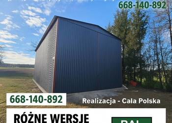 Wysoki Grafitowy Garaż Blaszany- Magazyn Wiata - Hala – GRZYWSTAL