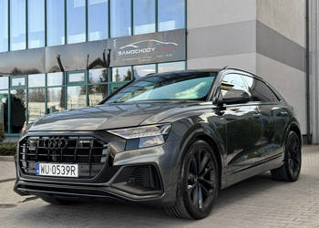 Audi Q8 3.0 TFSI 340KM. Webasto, Masaże, Wentylacja, Dociągi, Hak, FVAT23%,