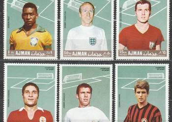 AJMAN - PIŁKARZE - PELE plus inni - CZYSTE **