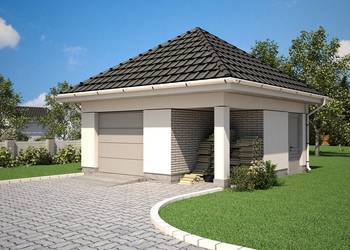 Projekt Garażu W15 - do 35 m2 NA ZGŁOSZENIE