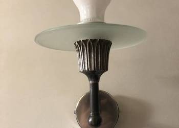 Kinkiet stary z kloszem talerzykiem