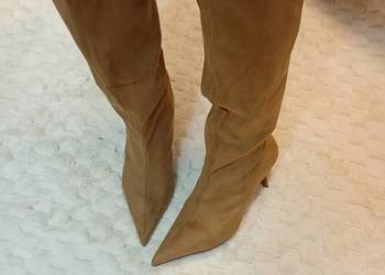 (40) ASOS Design/ Beżowe Kozaki wieczorowe z Londynu, NOWE