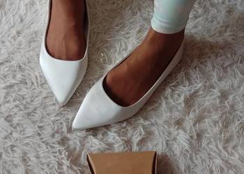 (44) ASOS Design/ Białe baleriny wieczorowe z Londynu, NOWE