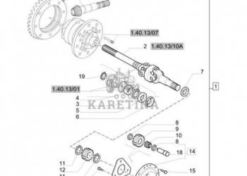 New Holland T6010 Wałek 22t, 14t, 671 mm l 84194844