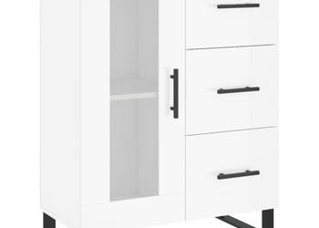 Szafka biała połysk 695x34x90 cm materiał drewnopochodny WM-828070