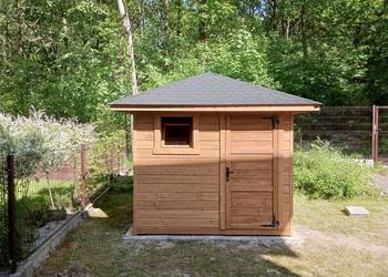 Drewniany domek narzedziowy, altanka, ogrodowy domek na narzędzia, szopka